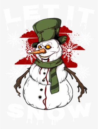 Let It Snow - Scary Snowman Vector #7935441