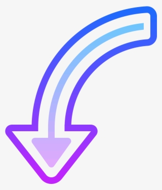 This Icon Looks Like A Large Arrow, Pointing Downward - Lilac #7936695