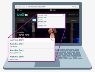 Shows The Abc Iview Website With The Term Australian - Flat Panel Display #7936892