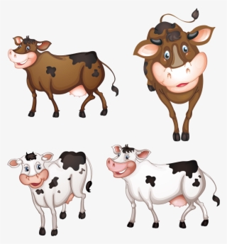 Calf Vector Cartoon - Clip Art Cows #7937186