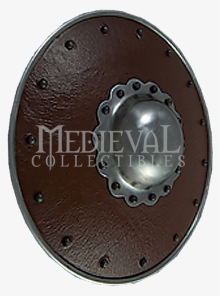 Scalloped Buckler Leather Covered - Buckler #7939826