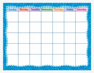 Blue Swirls Calendar Chart - Number #7940932