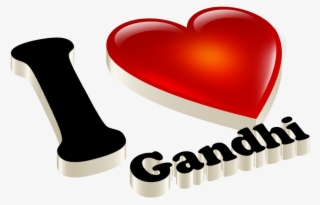 Gandhi Heart Name Transparent Png - Rao Name #7941398