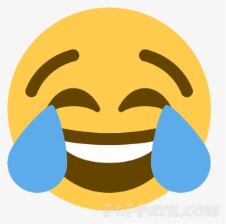 How To Draw A Tears Of Joy Emoji Pop Path - Crying Laughing Emoji Discord #7941825