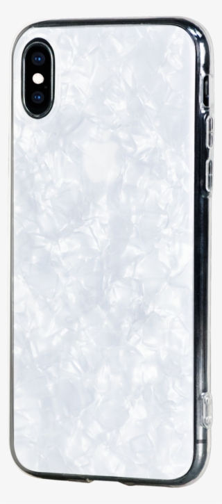 Chic ᛫ Pearl White ᛫ With Shimmering Effect ᛫ Double-layered - Mobile Phone Case #7942417