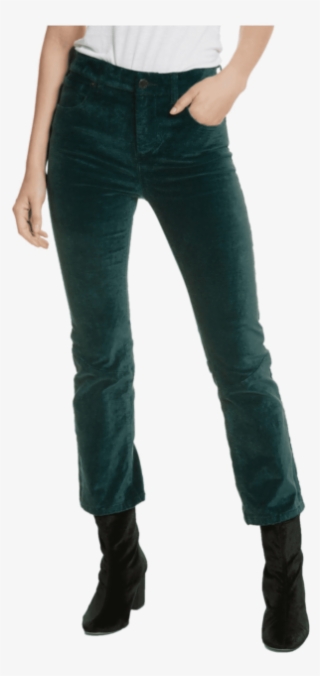 $88 Nwt Free People Womens High Rise Velvet Flare Casual - Free People Green Velvet Pants #7942421