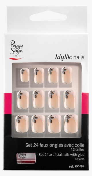 Kit Of 24 Idyllic Nails Artificial Nails - Faux Ongles Peggy Sage #7942515