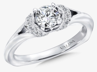 Valina Mounting With Side Stones - Engagement Ring #7942724