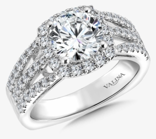 Stock - Square Diamond White Gold Engagement Ring #7943094