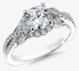 Valina Mounting With Side Stones - Engagement Ring #7943130