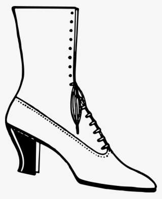 Boot Shoe Woman& - Food Clipart Black And White Shoes #7944111
