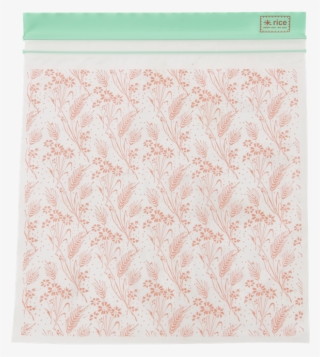 30 Large Zipper Sandwich Bags Flower Field Print Rice - Paper #7945127