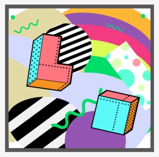 Memphis Art Geometric Stereo Style High Saturation #7945193