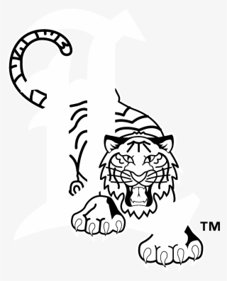 Lakeland Tigers Logo Black And White - Illustration #7945232