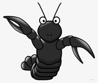 Cartoon Lobster Animal Free Black White Images - Lobster Vector Png #7947616