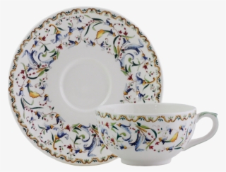 Coffret De 2 Tasses Et Soucoupes À Thé En Faïence - Gien Toscana #7948881