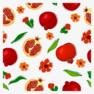 Clip Art Library Download Fruitcake Pomegranate Strawberry - Pomegranate #7949368