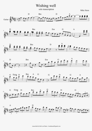 Wishing Well - Mike Stern - Solo - Alice Of Human Sacrifice Flute Sheet Music #7949673