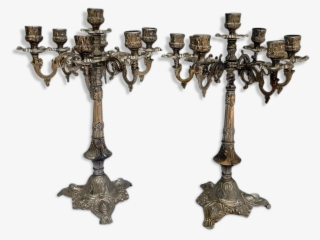 Pair Of Candelabra 7 Candles - Table #7950605