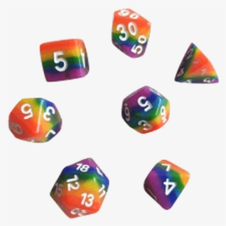 Role Playing Dice Set Rainbow Dice - Dice Game #7950817