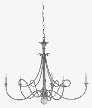 Double Twist Large Chandelier Antique Silver - Chandelier #7951029