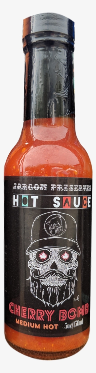 Jargon Preserves Cherry Bomb Hot Sauce - Beer Bottle #7951302