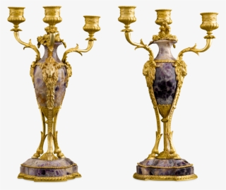 Amethyst Triple Candelabra - Antique #7951353