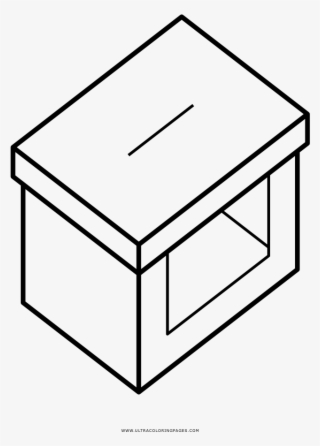 Ballot Box Coloring Page - Figura Simétrica #7951518