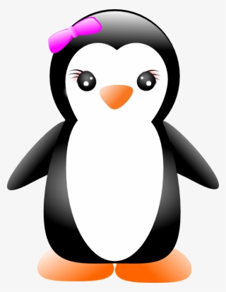 Girl Clipart Penguins - Cute Cartoon Girl Penguin #7953540