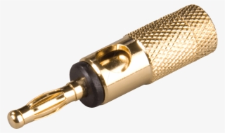 Banana Plug, Gold Plated, Cross Hole, - Brass #7955038