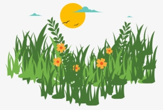 Grass Vector Png - Flower Grass Vector Png #7955046