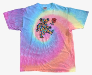 1993 Grateful Dead Bear Rose Tie Dye T Shirt - Active Shirt #7956292