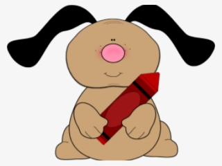 Crayon Clipart Red Crayon - Dogs Red Crayon #7959101