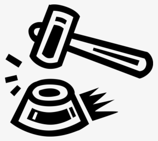 Vector Illustration Of Judge's Gavel Ceremonial Mallet - Emblem #7959870