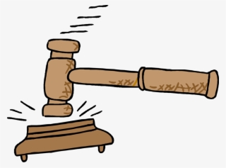 Vector Illustration Of Judge's Gavel Ceremonial Mallet - Cartoon Judge Hammer #7960135