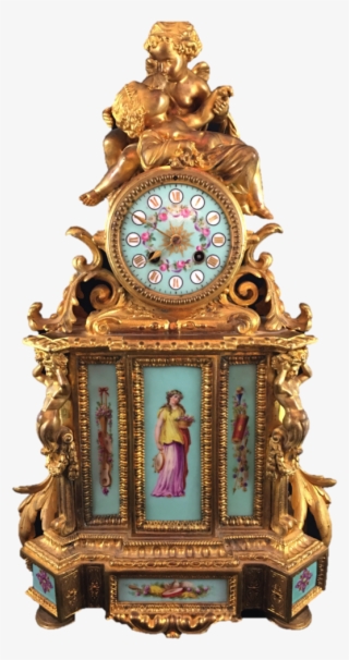 19th Century French Clock By Phillipe Mourey Cherubs, - Furniture #7960340