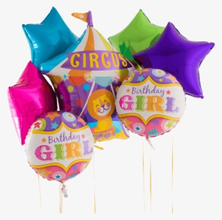 Big Top Birthday Girl Bunch - Balloon #7961655