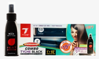 Combo Tyche Black Ceramic Flat Irons - Bottle #7964190