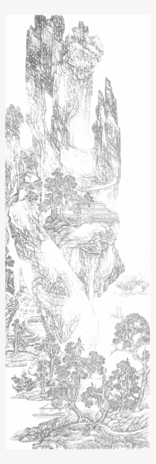 Chen Chun-hao, "imitating Pine Lodge Amid Tall Mountains - Sketch #7964438