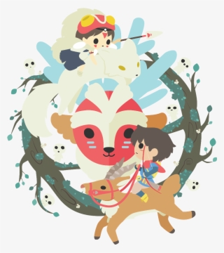 Princess Mononoke Studio Ghibli - Cartoon #7965547