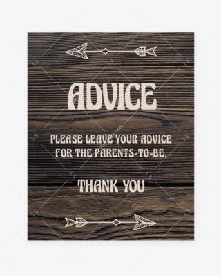 Rustic Wood Baby Shower Advice Sign Printable By Littlesizzle - Poster #7965708