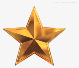 Gold Star Clip Art - 3d Gold Star Png #7965780