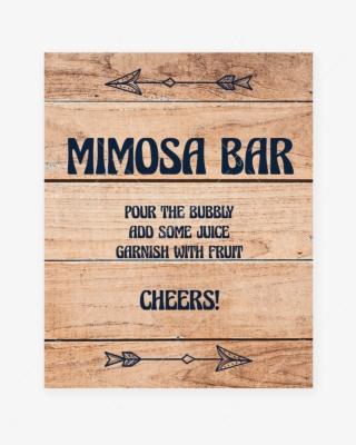 Printable Momosa Bar Sign For Woodland Shower By Littlesizzle - Poster #7966020