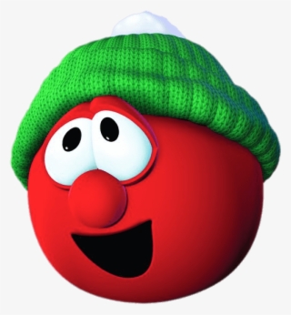 Bob The Tomato Wearing Winter Hat - Veggie Tales Tomato Png #7967809