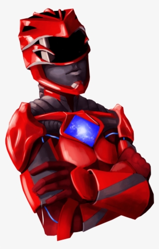Red Power Ranger Sticker - Superhero #7967835