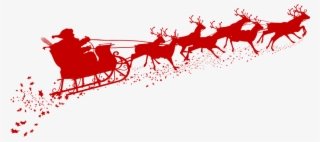 Norad Tracks Santa With Bennington Pines - Santa Claus And Reindeer Silhouette #7969331