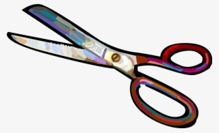 Vector Illustration Of Scissors Hand-operated Shearing - Word #7970329