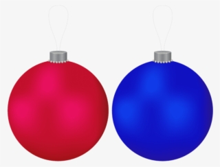 Free Png Christmas Balls Red And Blue Png Images Transparent - Christmas Ornament #7970892