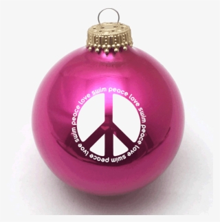 Peace Love Swim Christmas Ornament - Not Colored Christmas Balls #7970990