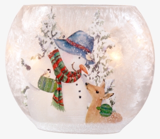 Decorative Glass Oval, Blue - Christmas Ornament #7971287